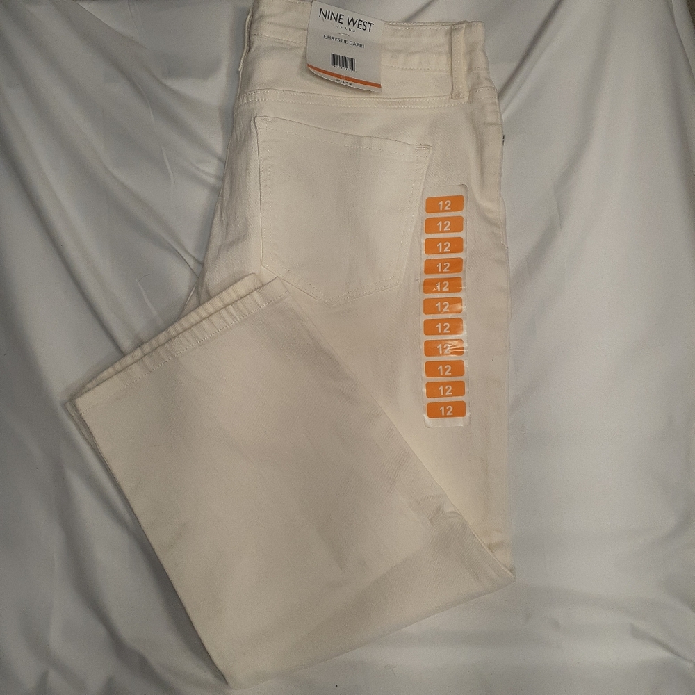 NEW Nine West Off White Chrystie Capri Women's Size 12
